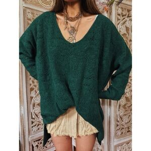 Free People C.O.Z.Y. Pointelle Knit Sweater
